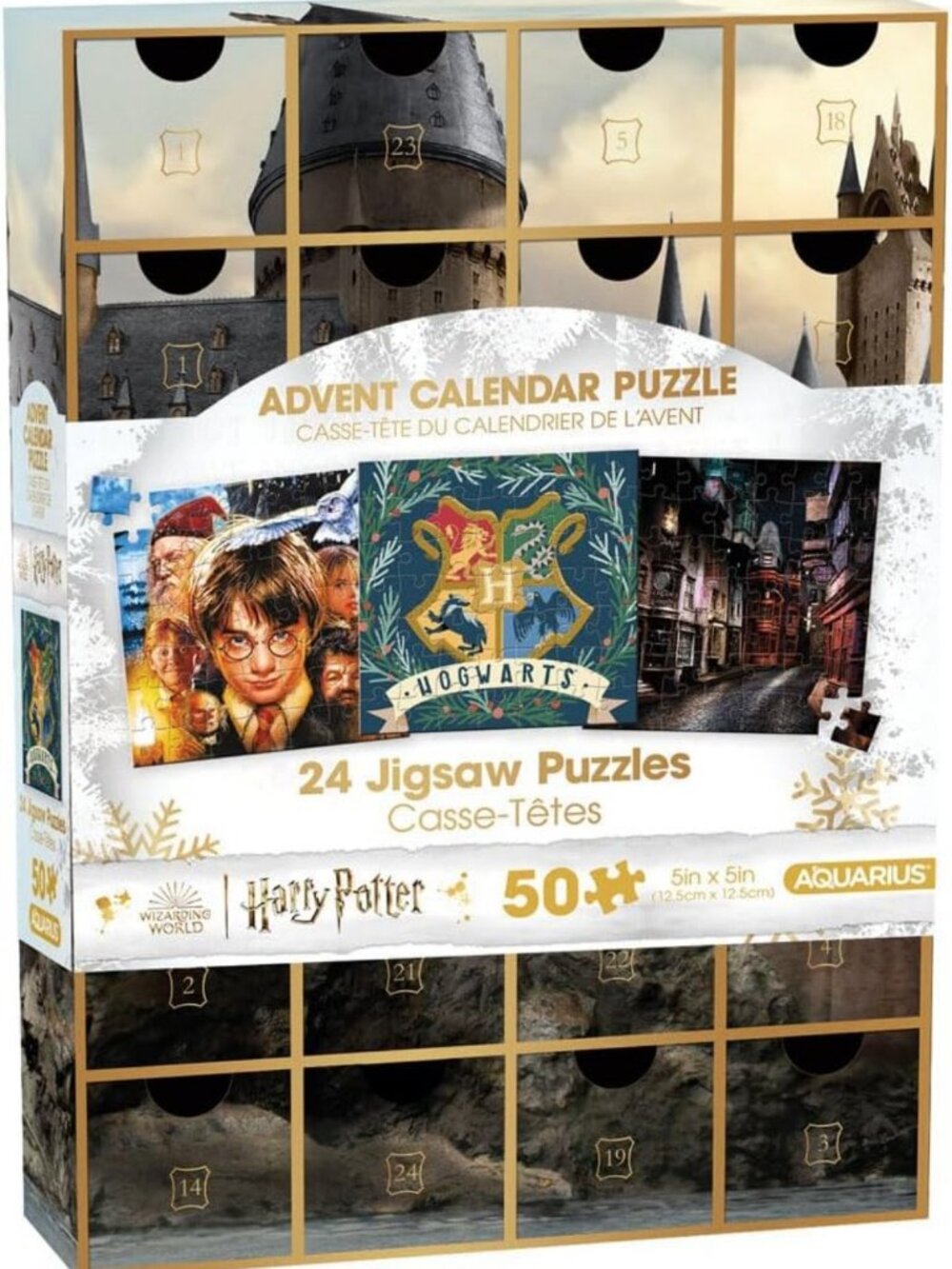 Harry Potter Advent Calendar Puzzle Set - 24 Jigsaw Puzzles, 50 Pieces Each
